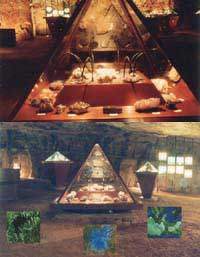 Mine de Cap Garonne, les vitrines