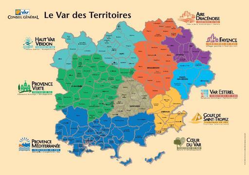 Carte des territoires varois