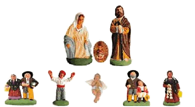 Les santons autour de la crèche